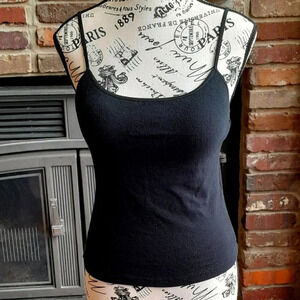 One Step Up Black Smooth Tank with Support